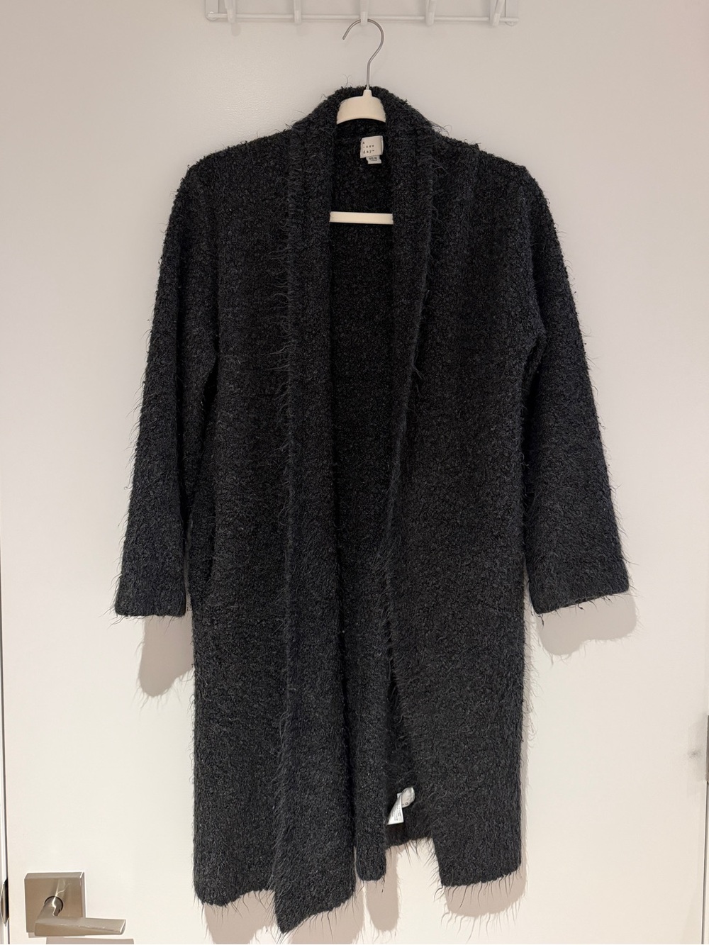 Cozy Dark Grey Long Cardigan